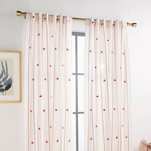 2 Anthropologie tasseled Nara curtains